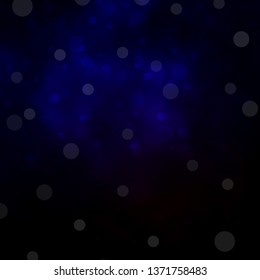 Dark Blue, Red vector background with circles. Illustration with set of shining colorful abstract spheres. Pattern for wallpapers, curtains.
