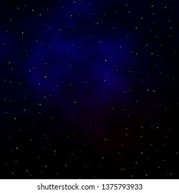Dark Blue, Red vector background with colorful stars. Decorative illustration with stars on abstract template. Theme for cell phones.
