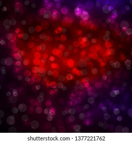 Dark Blue, Red vector background with circles. Modern abstract illustration with colorful circle shapes. Design for posters, banners.