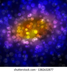 Dark Blue, Red vector background with circles. Abstract decorative design in gradient style with bubbles. Design for posters, banners.