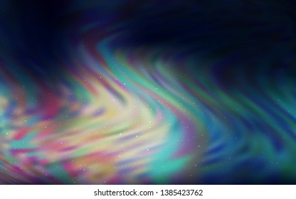 Dark Blue, Red vector background with galaxy stars. Modern abstract illustration with Big Dipper stars. Smart design for your business advert.