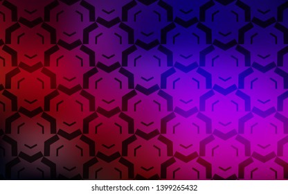 Dark Blue, Red vector background with wry lines. Colorful abstract illustration with gradient lines. Pattern for your business design.