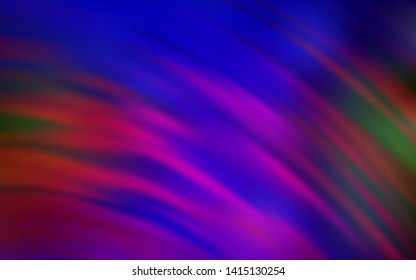 Dark Blue, Red vector background with bent lines. A completely new colorful illustration in simple style. Abstract style for your business design.