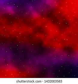 Dark Blue, Red vector background with colorful stars. Decorative illustration with stars on abstract template. Pattern for new year ad, booklets.