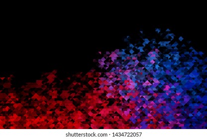 Dark Blue, Red vector background with triangles. Decorative design in abstract style with triangles. Smart design for your business advert.