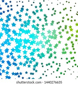 Dark Blue, Red vector background with small and big stars. Blur decorative design in simple style with stars. Theme for cell phones.