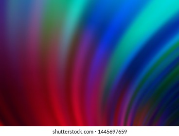 Dark Blue, Red vector background with bubble shapes. A vague circumflex abstract illustration with gradient. The elegant pattern for brand book.