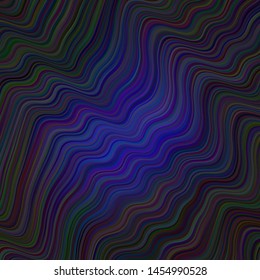 Dark Blue, Red vector background with wry lines. Modern gradient abstract illustration with bandy lines. Abstract style for your business design.