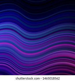 Dark Blue, Red vector background with bows. Colorful geometric sample with gradient curves.  Design for your business promotion.