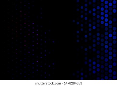 Dark Blue, Red vector background with bubbles. Blurred decorative design in abstract style with bubbles. Design for posters, banners.