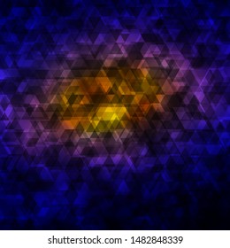 Dark Blue, Red vector background with lines, triangles. Illustration with colorful gradient triangles. Template for landing pages.