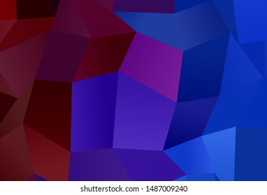 Dark Blue, Red vector background with rectangles. Abstract gradient illustration with rectangles. Smart design for your business advert.