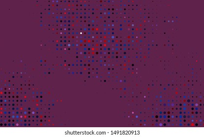 Dark Blue, Red vector background with bubbles. Illustration with set of shining colorful abstract circles. Pattern for ads, booklets.