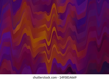 Dark Blue, Red vector background with wry lines. Colorful illustration in abstract style with gradient. Brand new design for your ads, poster, banner.
