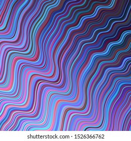 Dark Blue, Red vector background with curved lines. Creative illustration in halftone style with gradient. New composition for your brand book.