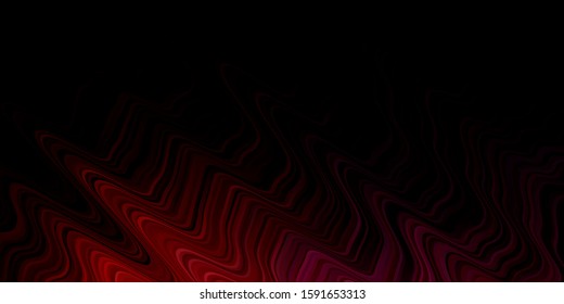 Dark Blue, Red vector background with lines. Abstract illustration with gradient bows. Template for your UI design.
