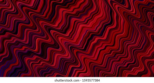 Dark Blue, Red vector background with curved lines. Colorful geometric sample with gradient curves.  Pattern for websites, landing pages.
