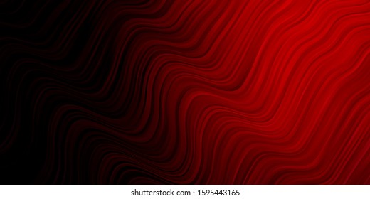 Dark Blue, Red vector background with wry lines. Gradient illustration in simple style with bows. Pattern for booklets, leaflets.