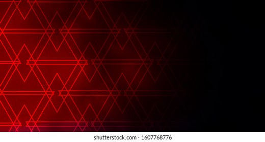 Dark Blue, Red vector background with polygonal style. Illustration with set of colorful triangles. Pattern for commercials.