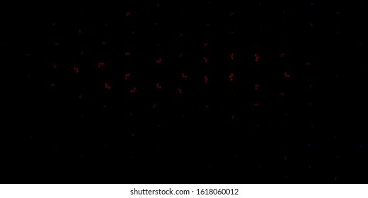 Dark Blue, Red vector background with occult symbols. Retro design in abstract style with witchcraft forms. Simple base for your occult design.