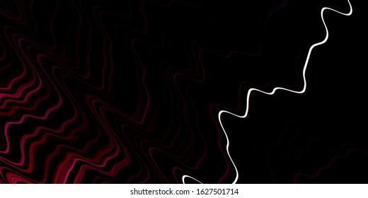 Dark Blue, Red vector background with lines. Abstract illustration with gradient bows. Template for your UI design.