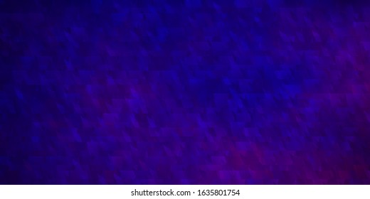 Dark Blue, Red vector background with lines, triangles. Colorful illustration with triangles in simple style. Template for wallpapers.