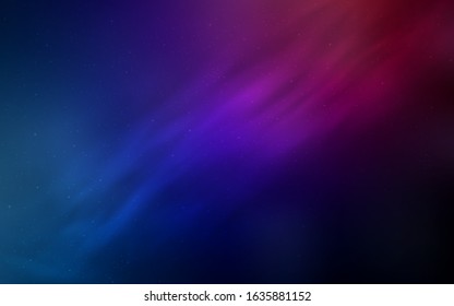 Dark Blue, Red vector background with galaxy stars. Modern abstract illustration with Big Dipper stars. Smart design for your business advert.