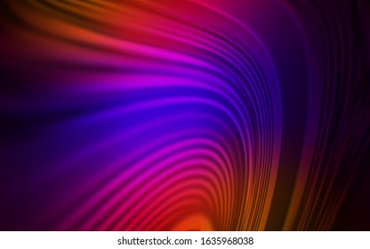 Dark Blue, Red vector background with curved lines. Shining colorful illustration in simple style. The best colorful design for your business.