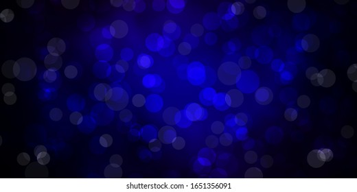 Dark Blue, Red vector background with bubbles. Colorful illustration with gradient dots in nature style. New template for a brand book.