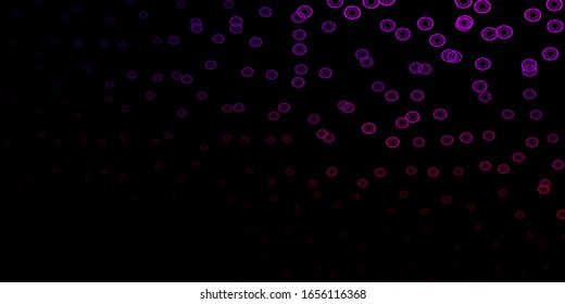 Dark Blue, Red vector background with occult symbols. Colorful mystic symbols with a gradient in ancient style. Background for esoteric, mystic designs.