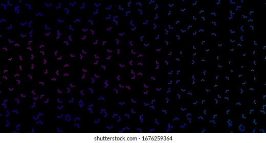 Dark Blue, Red vector background with occult symbols. Retro design in abstract style with witchcraft forms. Simple base for your occult design.