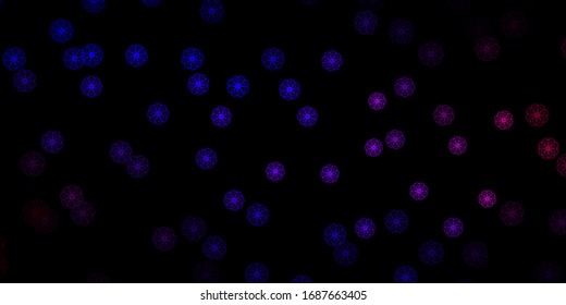 Dark Blue, Red vector background with random forms. Colorful abstract forms with gradient in simple style. Background for cell phones.