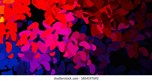 Dark blue, red vector background with random forms. Simple design in abstract style with gradient forms. Background for cell phones.
