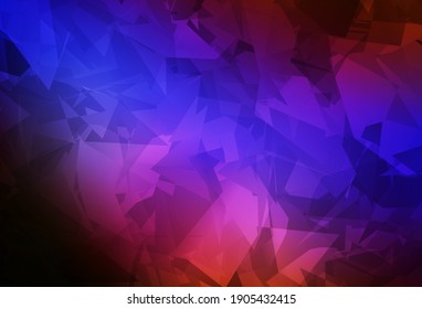 Dark Blue, Red vector background with abstract polygonals. Simple colorful illustration with abstract gradient shapes. Simple design for your web site.