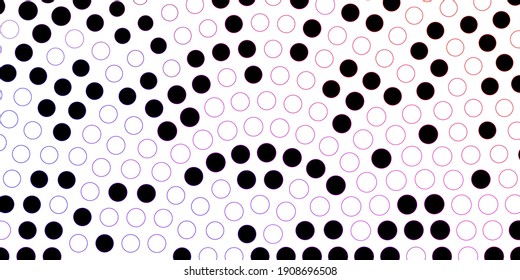 Dark Blue, Red vector background with bubbles. Glitter abstract illustration with colorful drops. Pattern for business ads.