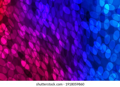 Dark Blue, Red vector background with spots. Illustration with set of shining colorful abstract circles. Pattern for beautiful websites.