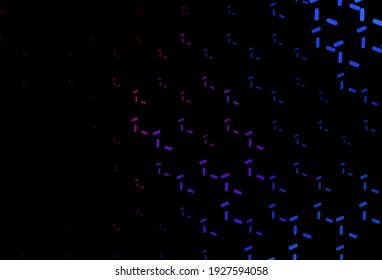 Dunkelblau, roter Vektorhintergrund mit geraden Linien. Abstrakte Illustration mit bunten Sticks. Muster für Ihre Business-Websites.