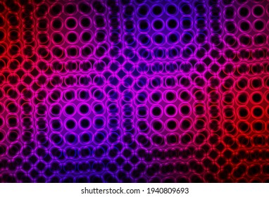 Azul oscuro, fondo vectorial rojo con burbujas. Burbujas borrosas sobre fondo abstracto con gradiente colorido. Patrón de anuncios, folletos.