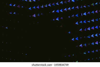 Dark Blue, Red vector background with polygonal style. Beautiful illustration with triangles in nature style. Best smart design for your business.