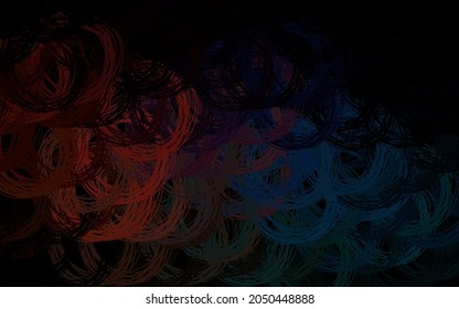 Dunkelblau, roter Vektorhintergrund mit weinenden Linien. Intelligente Illustration im abstrakten Stil mit Farbverlauf-Linien.  Textur für Broschüren, Faltblätter.