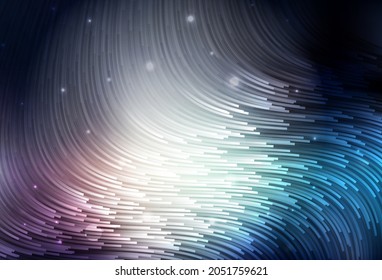 Azul oscuro, fondo vectorial rojo con líneas curvas. Una brillante ilustración, que consiste en líneas curvas. Patrón para el diseño de su negocio.