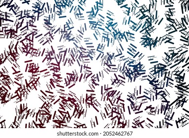 Dark blue, red vector background with straight lines. Modern geometrical abstract illustration with staves. Pattern for websites, landing pages.