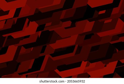 Azul oscuro, fondo vectorial rojo con hexágonos. Ilustración abstracta brillante en estilo hexagonal. Patrón de anuncios, folletos.