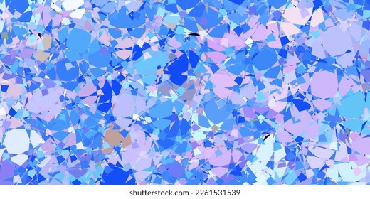 Dark Blue, Red vector background with polygonal forms. Illustration with abstract colorful triangle shapes. An easy addition to your commertials.