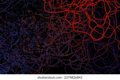 Azul oscuro, fondo vectorial rojo con formas abstractas. Diseño decorativo en estilo abstracto con formas aleatorias. Fondo para un teléfono móvil.