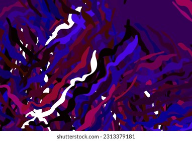 Dark Blue, Red vector background with wry lines. Brand new colorful illustration in curved style. Pattern for your business design.