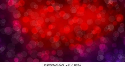 Dark Blue, Red vector background with circles. Colorful illustration with gradient dots in nature style. New template for your brand book.