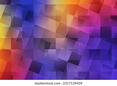 Azul oscuro, fondo vectorial rojo con rectángulos. Ilustración con un conjunto de rectángulos coloridos. Patrón para comerciales.