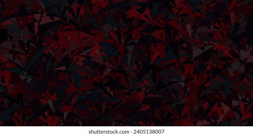 Azul oscuro, fondo vectorial rojo con triángulos. Ilustración con formas triangulares coloridas abstractas. Diseño para sus fondos de escritorio.