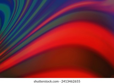 Dark Blue, Red vector background with bent lines. Shining illustration, which consist of blurred lines, circles. A completely new marble design for your business.